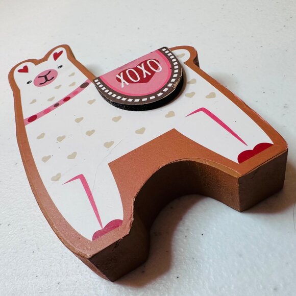 XOXO Llama Valentines Day heart decoration Valentine Love Tiered Tray decoration - Picture 6 of 9